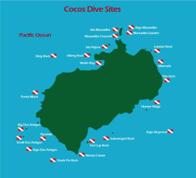 Dive sites Cocos island